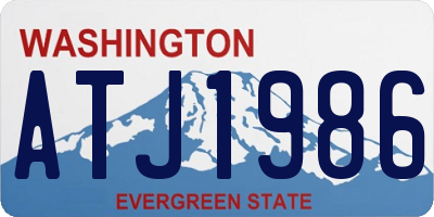 WA license plate ATJ1986
