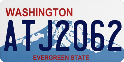WA license plate ATJ2062