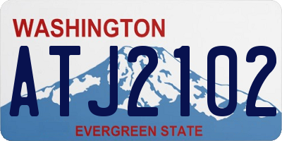 WA license plate ATJ2102