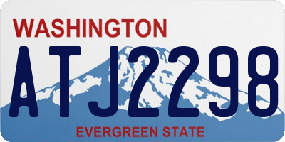 WA license plate ATJ2298