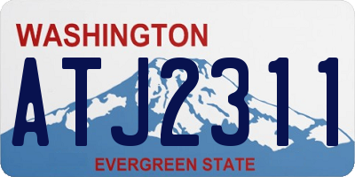 WA license plate ATJ2311