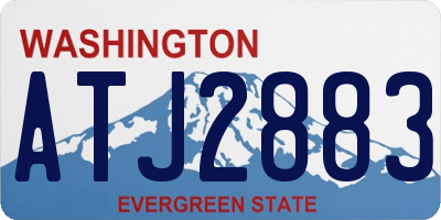 WA license plate ATJ2883