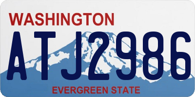 WA license plate ATJ2986