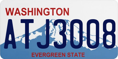 WA license plate ATJ3008