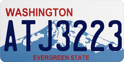 WA license plate ATJ3223