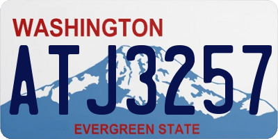 WA license plate ATJ3257
