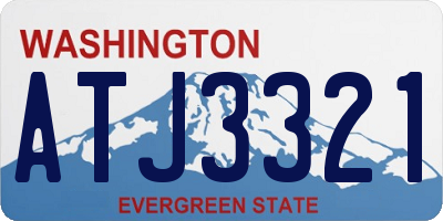 WA license plate ATJ3321