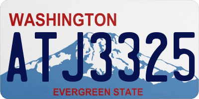 WA license plate ATJ3325