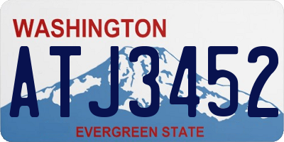WA license plate ATJ3452