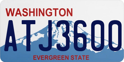 WA license plate ATJ3600