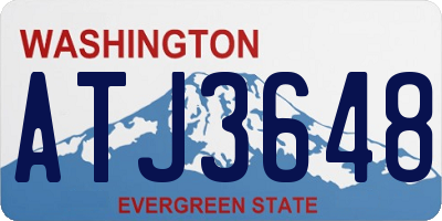 WA license plate ATJ3648