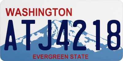 WA license plate ATJ4218