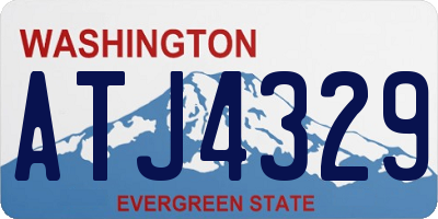 WA license plate ATJ4329