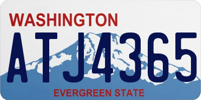 WA license plate ATJ4365