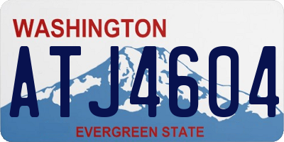 WA license plate ATJ4604