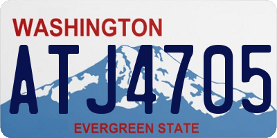 WA license plate ATJ4705