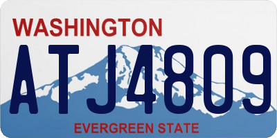 WA license plate ATJ4809