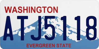 WA license plate ATJ5118