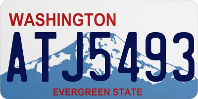 WA license plate ATJ5493