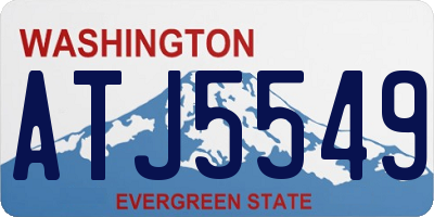 WA license plate ATJ5549