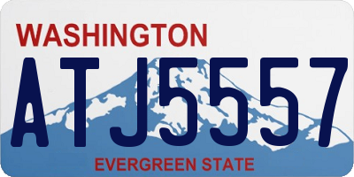 WA license plate ATJ5557