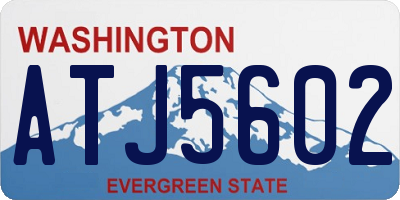 WA license plate ATJ5602