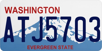 WA license plate ATJ5703