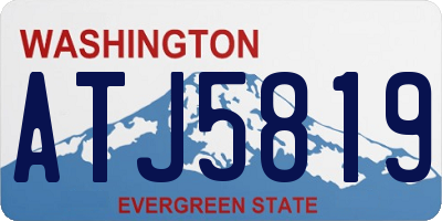WA license plate ATJ5819