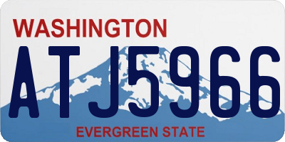 WA license plate ATJ5966