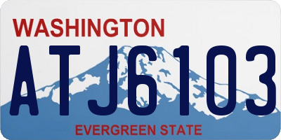 WA license plate ATJ6103