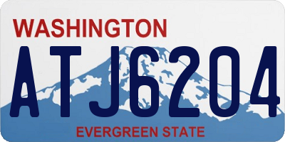 WA license plate ATJ6204