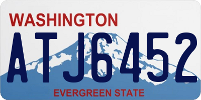 WA license plate ATJ6452