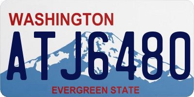 WA license plate ATJ6480