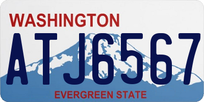 WA license plate ATJ6567