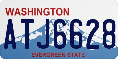 WA license plate ATJ6628