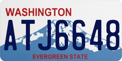 WA license plate ATJ6648