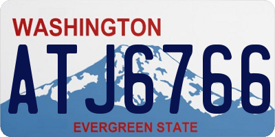 WA license plate ATJ6766