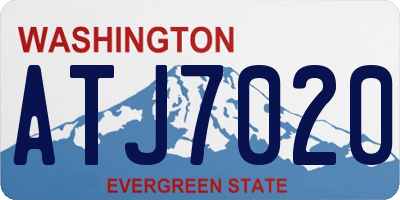 WA license plate ATJ7020