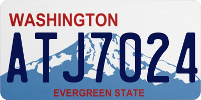 WA license plate ATJ7024
