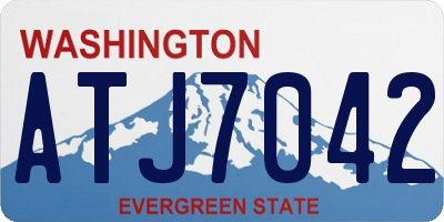 WA license plate ATJ7042