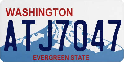 WA license plate ATJ7047
