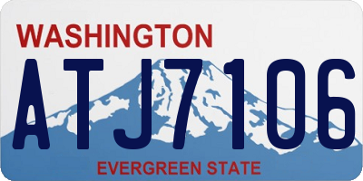 WA license plate ATJ7106