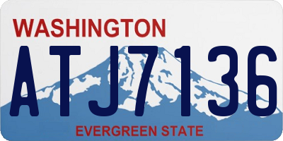 WA license plate ATJ7136
