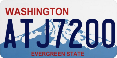 WA license plate ATJ7200