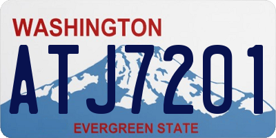 WA license plate ATJ7201