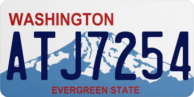 WA license plate ATJ7254