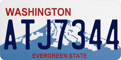 WA license plate ATJ7344