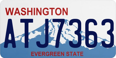 WA license plate ATJ7363