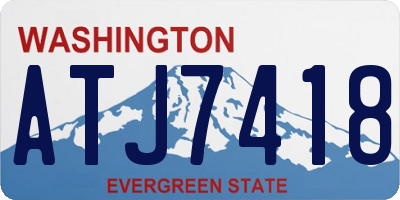 WA license plate ATJ7418