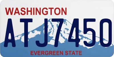 WA license plate ATJ7450